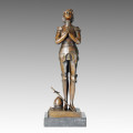 Soldaten Statue Maid Orleans Bronze Skulptur, M. Mrcie TPE-205